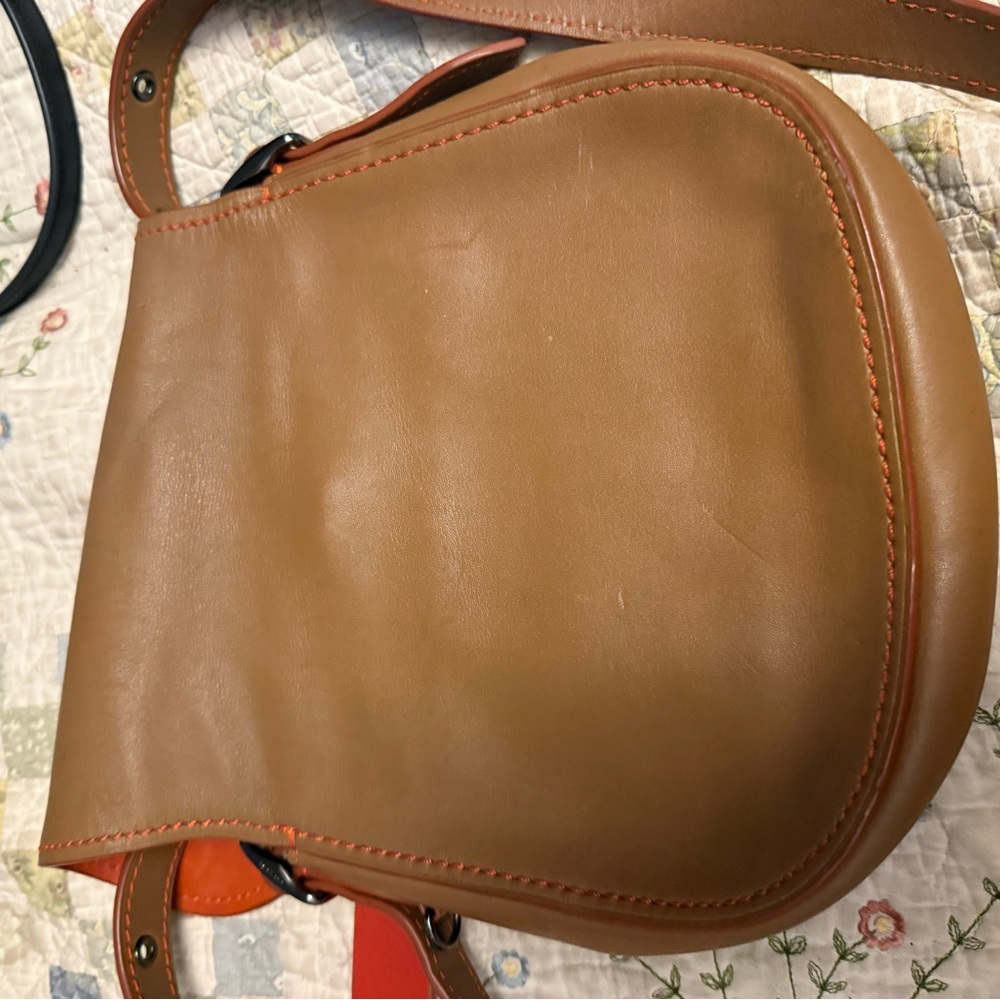 Coach Saddle 23 BritishTan Glovetsnned Leather Crossbody Saddle Bag - Picture 6 of 8